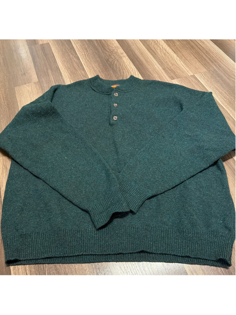 Vintage ALPS 70% Wool Henley Sweater XXL Made USA Grandpacore